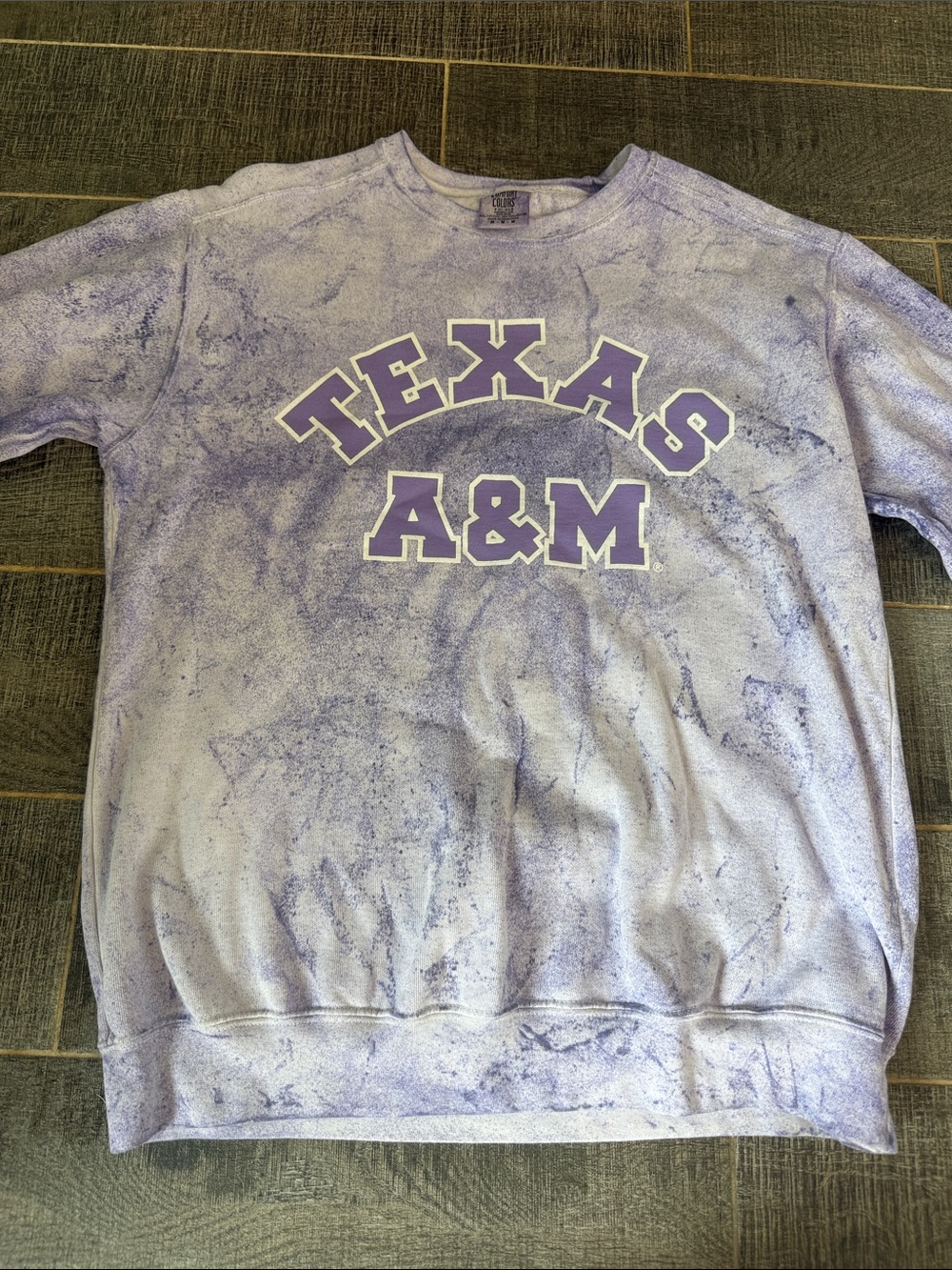 Comfort Colors Texas A&M Purple Tie-Dye Crewneck Sweatshirt